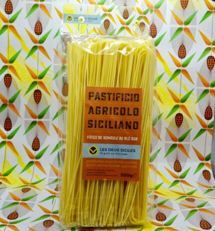 Spaghetti Pastificio Agricolo Siciliano, pâtes artisanales siciliennes, 500 gr * 12