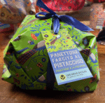 Panettone à la crème de pistache recouvert de chocolat blanc 1kg