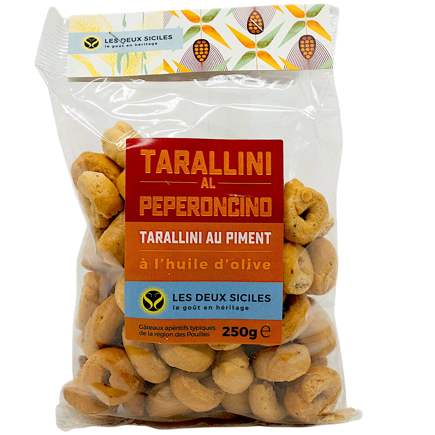 tarallini-piment-face.webp Tarallini au piment, 250gr, Croquants et Artisanaux – Image 1